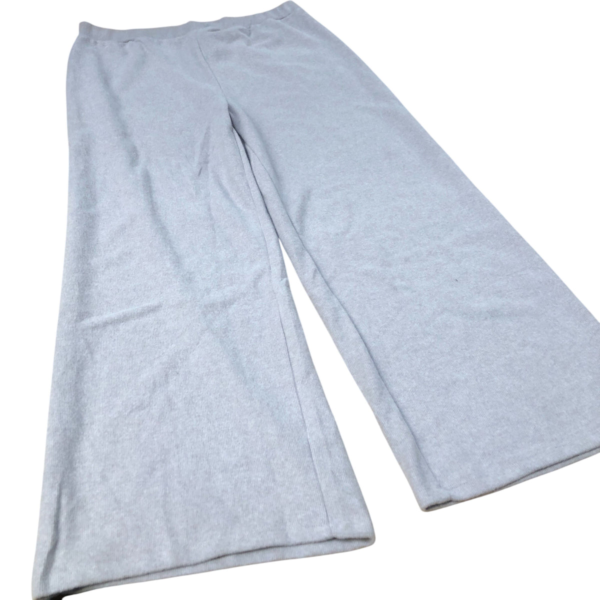 Wide Leg Lounge Trousers Women's Grey Soft Polyester Cotton