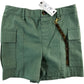 RIVER ISLAND Cargo Shorts UK9 Unisex Kids Green Light Rerooted Rebel