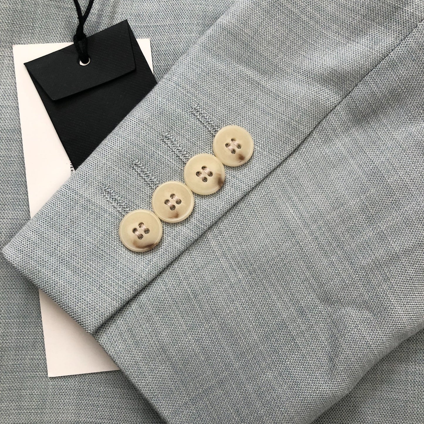 River Island Skinny Fit Suit Jacket 38R Pale Green Men's Tailored Blazer