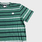 Branded Striped T-Shirt XXXL Men's Casual Cotton Green White