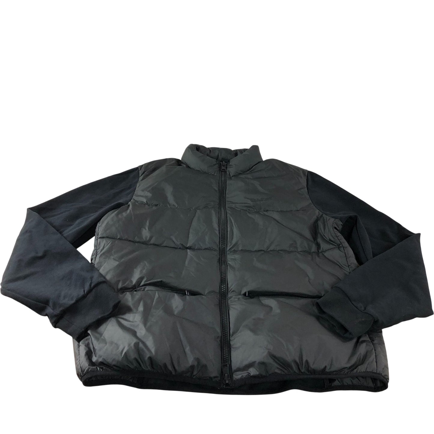 Branded Black Hybrid Puffer Jacket - Size Medium
