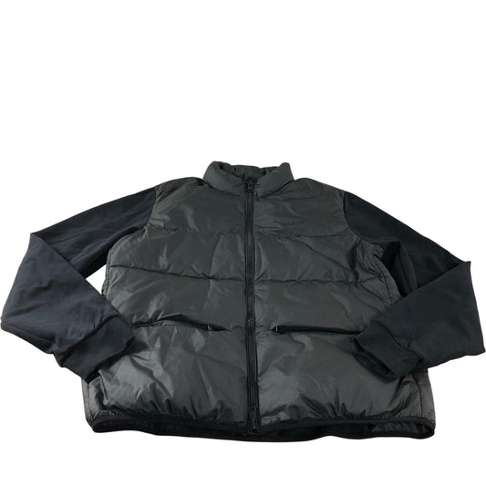 Branded Black Hybrid Puffer Jacket - Size Medium
