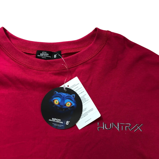 HUNTRX KPOP Demon Hunters Long Sleeve T-Shirt Size L Women Red Cotton