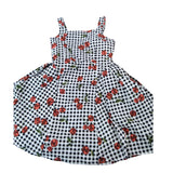 River Island Gingham Print Dress Girls 8 Years Sleeveless Floral Style