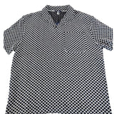 River Island Short Sleeve Shirt UK M Men's Black White Patterned Casual Top