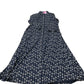 Long Sleeve Midi Dress UK12 Women's Navy Floral Pattern Organic Cotton
