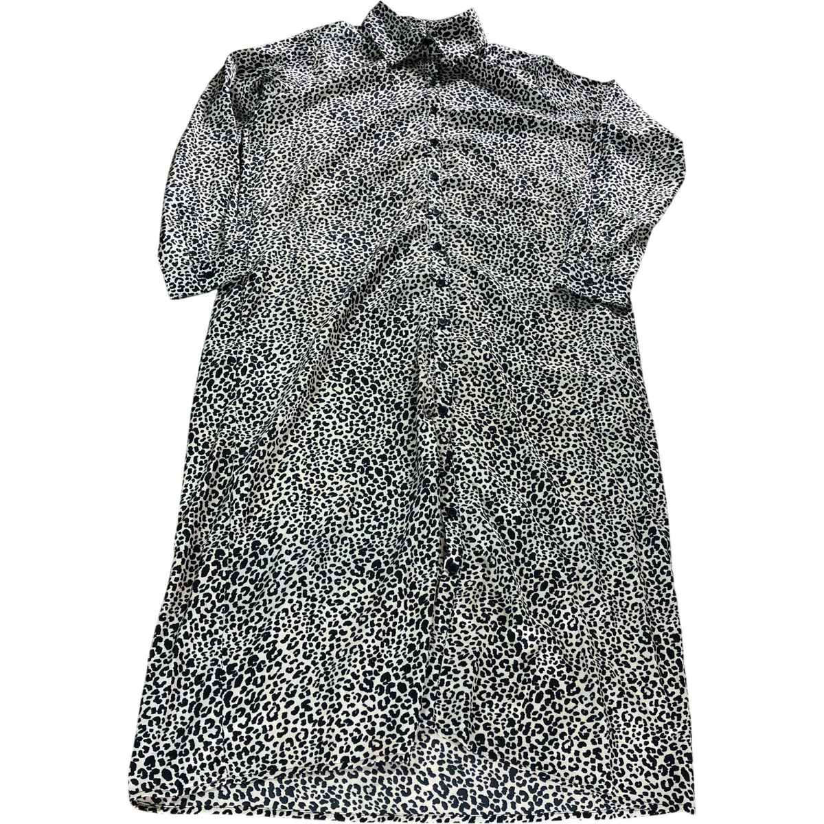 Dancing Leopard Midi Dress Size 14 Women's Leopard Print Button Up Style