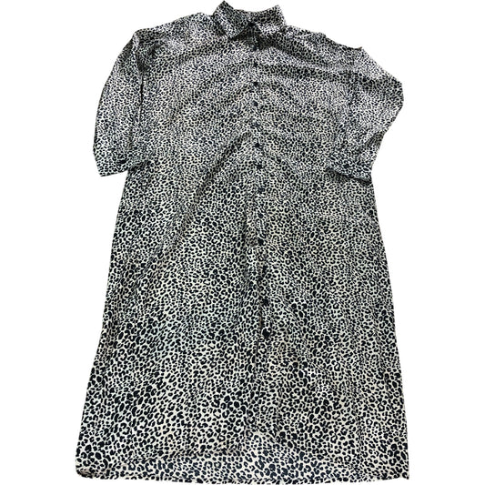 Dancing Leopard Midi Dress Size 14 Women's Leopard Print Button Up Style