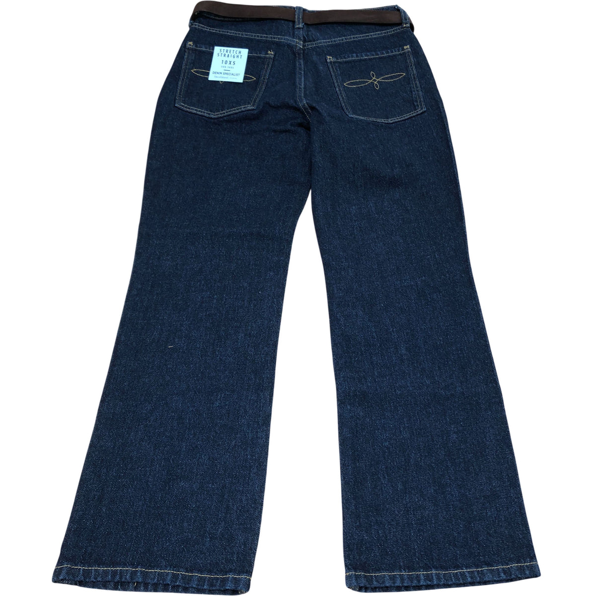 Denim Specialist Flared Jeans UK10 Women's Dark Wash Stretch Cotton