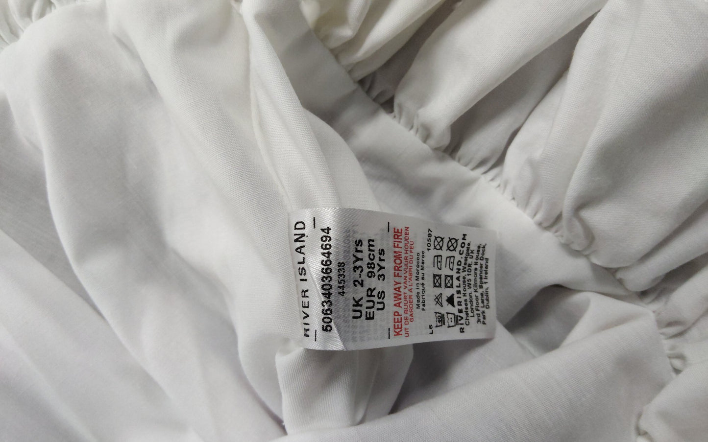 River Island Baby Girls Floral Dress 2-3 Years Purple Ruffle Short Sleeve