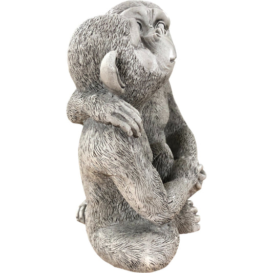 GardenMile Resin Kissing Monkeys Sculpture Figurine Cute Decorative Statues