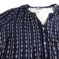 Women's Blouse Size 16 Navy Floral Button Up