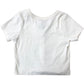 River Island Girls Ivory Ribbed Short Sleeve Top Size UK 5-6 Years Casual Wear