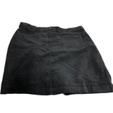 UK18 Women's Black Corduroy Skirt Knee Length Cotton Blend Casual