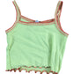 River Island Casual Lime 5-6 Years Girls Love Ribbed Tank Top