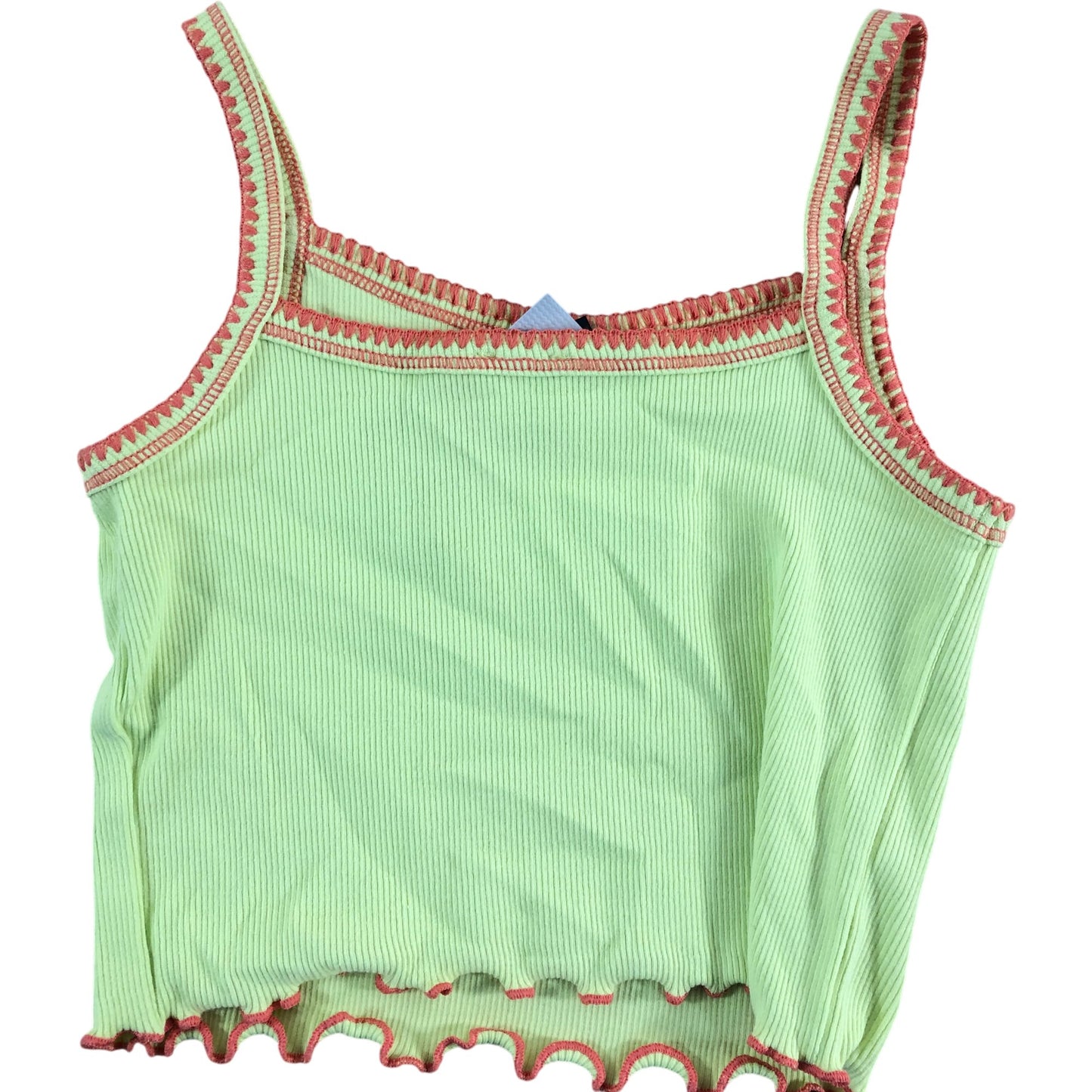 River Island Casual Lime 5-6 Years Girls Love Ribbed Tank Top