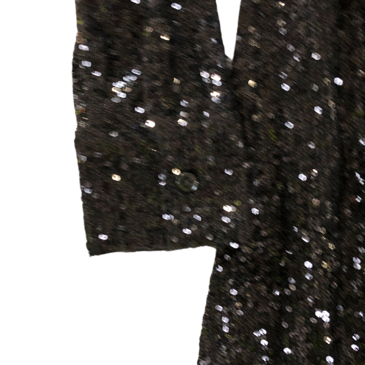 River Island Sequin Dress UK12 Women's Long Sleeve V Neck Party Dress Black