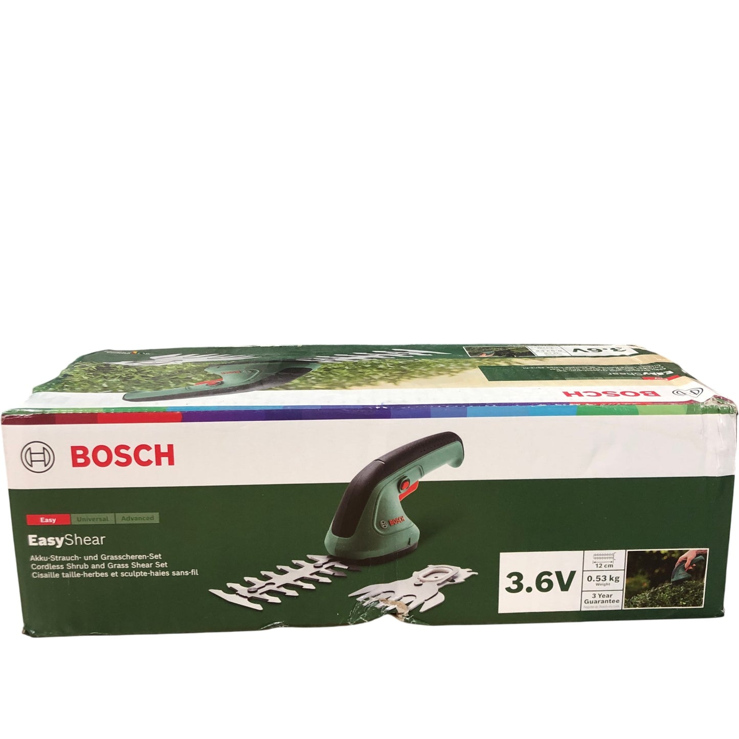 BOSCH EasyShear 3.6V Cordless Shrub and Grass Shear Set Lightweight Easy Use