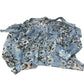 River Island Floral Print Blouse Size 12 Women's Lightweight Blue Long Sleeve