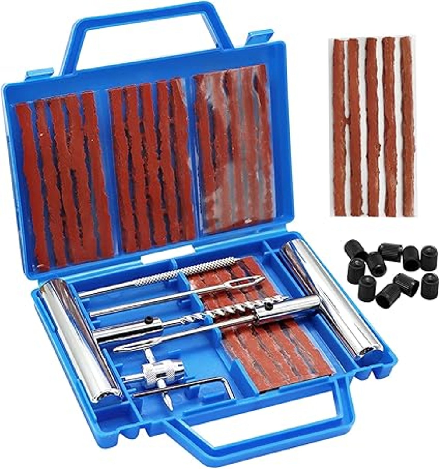 Iceten Tyre Repair Kit, Tyre Puncture Repair Kit with Storage Box Emergency