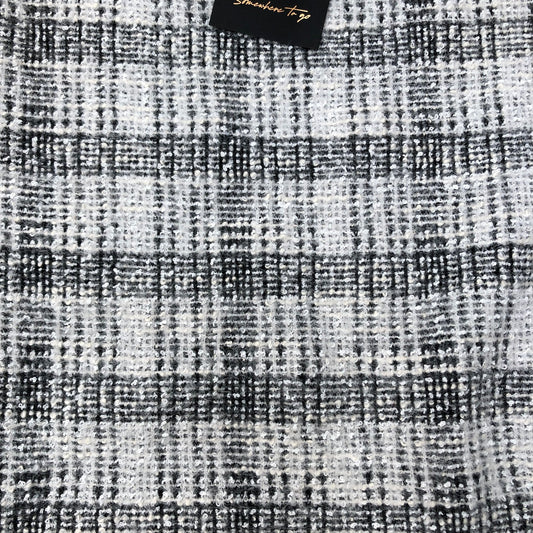 River Island Check Pattern Sweater Women's Long Sleeve Knit Pullover Top