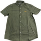 TOKYO LAUNDRY Short Sleeve Shirt Medium Men's Casual Olive Green Cotton Top