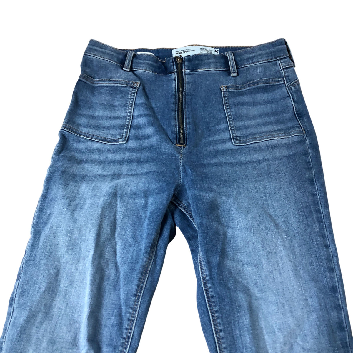 River Island Skinny Jeans UK12 Regular Women's Blue Wash Denim High Rise Stretch