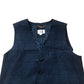 Suit Waistcoat Navy Blue Check Pattern Regular Fit