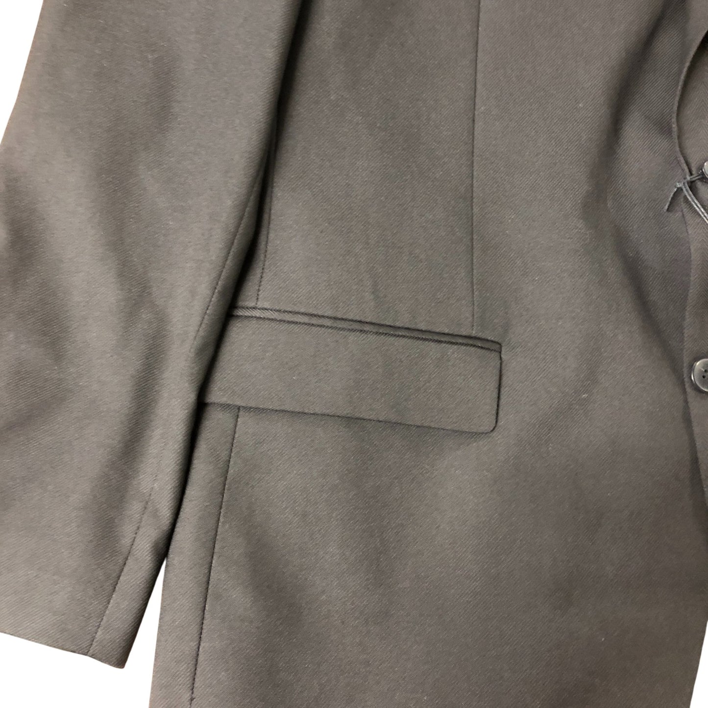 River Island Slim Fit Suit Jacket Blazer 48R Men's Black Polyester Viscose