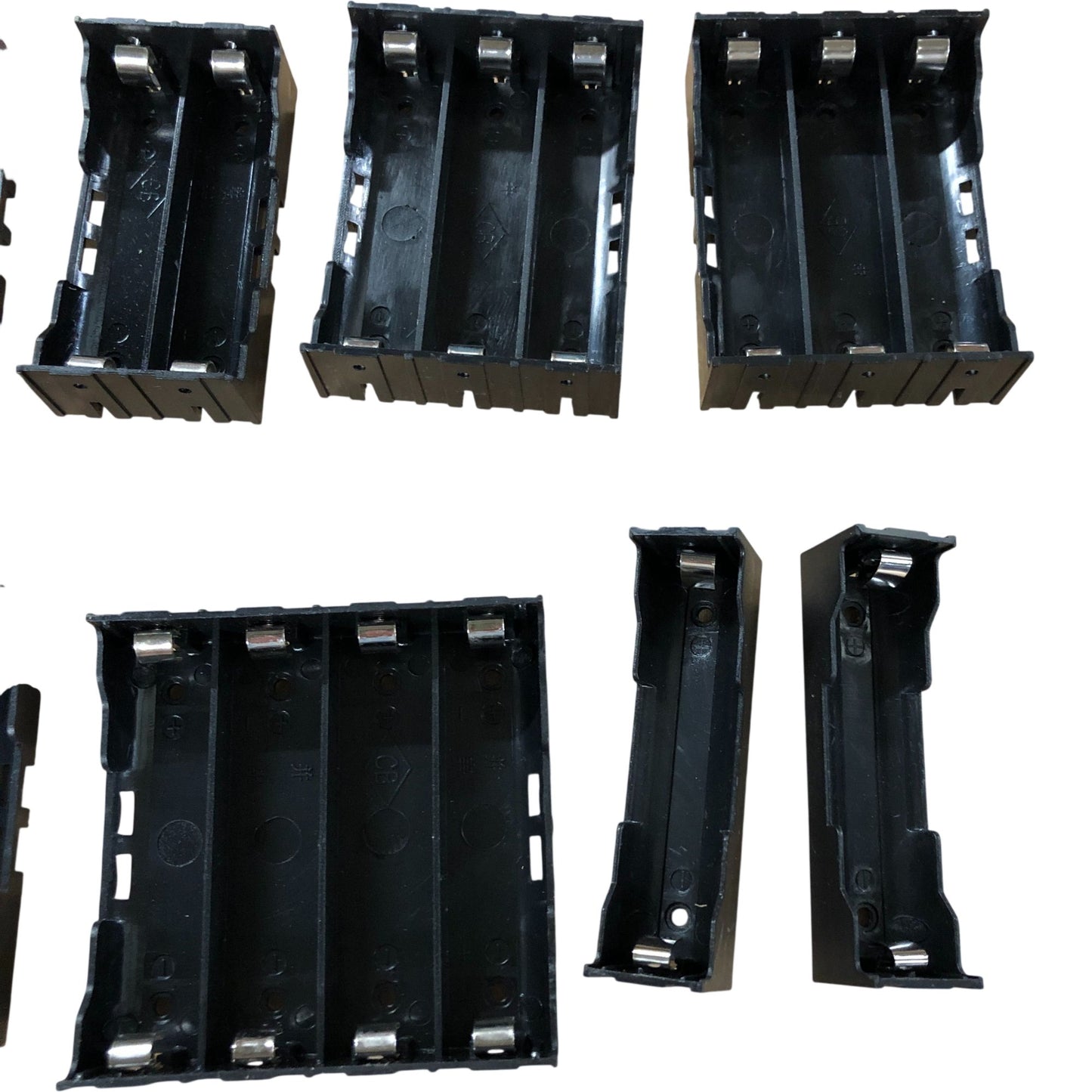 Battery Holder Sets Compatible Battery Organiser Black Storage 8 Pcs 18650