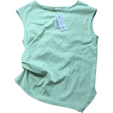 River Island Girls Tank Top 9-10 Years Light Green Gem Embellished Asymmetric