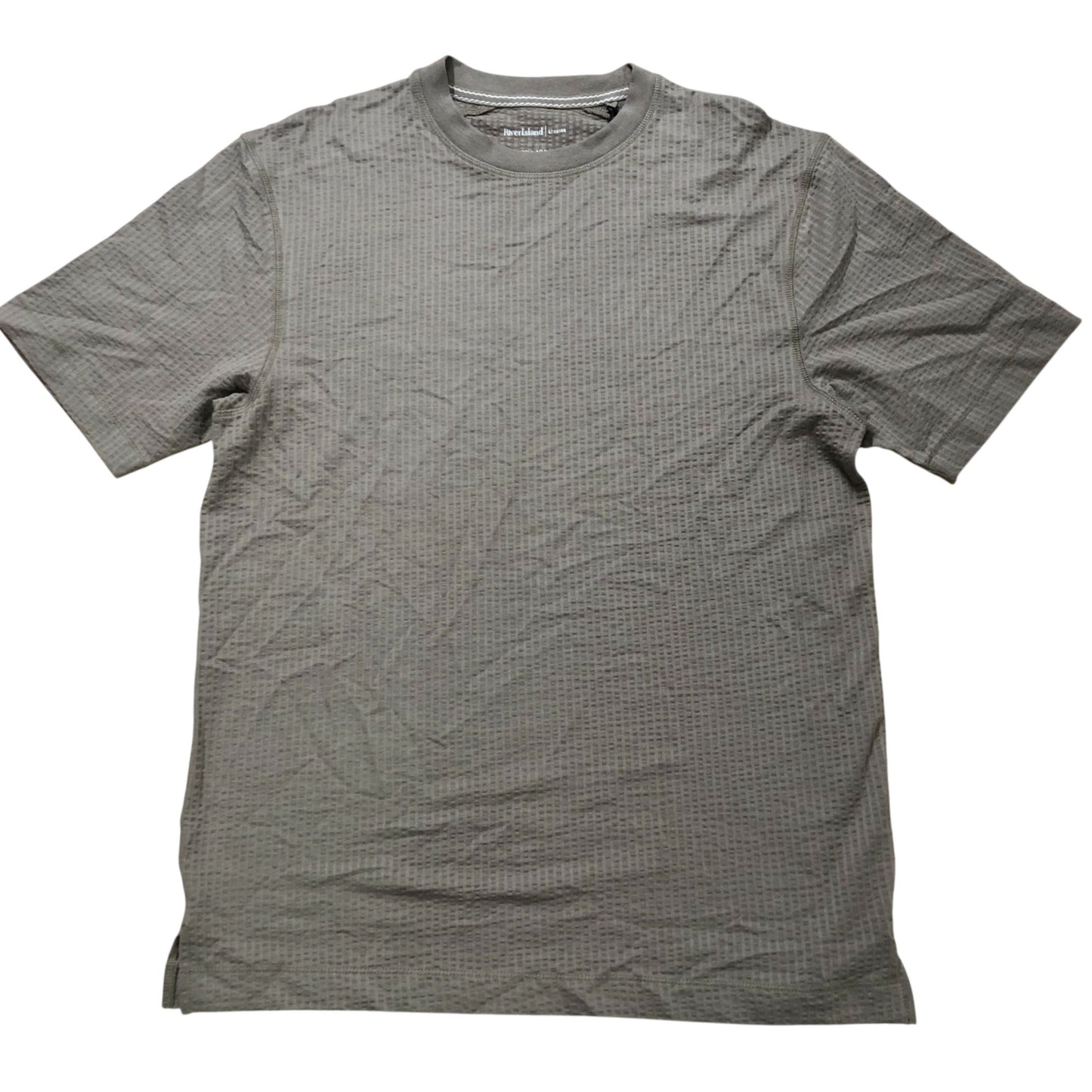 River Island Studios T-Shirt Size S Men's Regular Fit Short Sleeve Grey