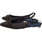 Brown Suede Slingback Flats With Bow Detail Size 7