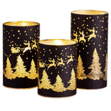 Candeldo Christmas Table LED Light Decoration Set of Three