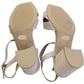 Beige Block Heeled Sandals Faux Suede Strappy Shoes