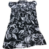 Branded Black Oversized Patterned Shirtdress - Size 10