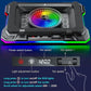 Moojay C51 RGB Laptop Cooling Pad Adjustable Turbo Fan Dual USB Ports 10 Modes