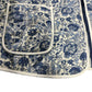 River Island Reversible Striped Floral Quilted Jacket UK M Women's Blue