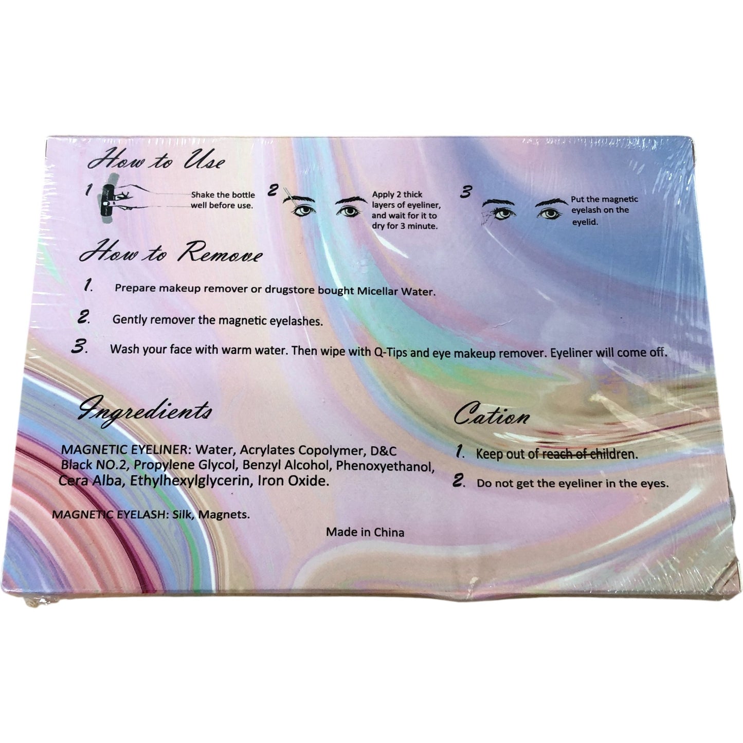 YBLelia Magnetic Eyeliner Eyelash Kit Reusable Waterproof Natural Look 5 Pairs