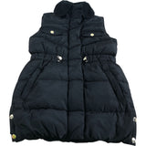 River Island Girls Black Padded Vest 7-8 Years Zip Closure With Pockets