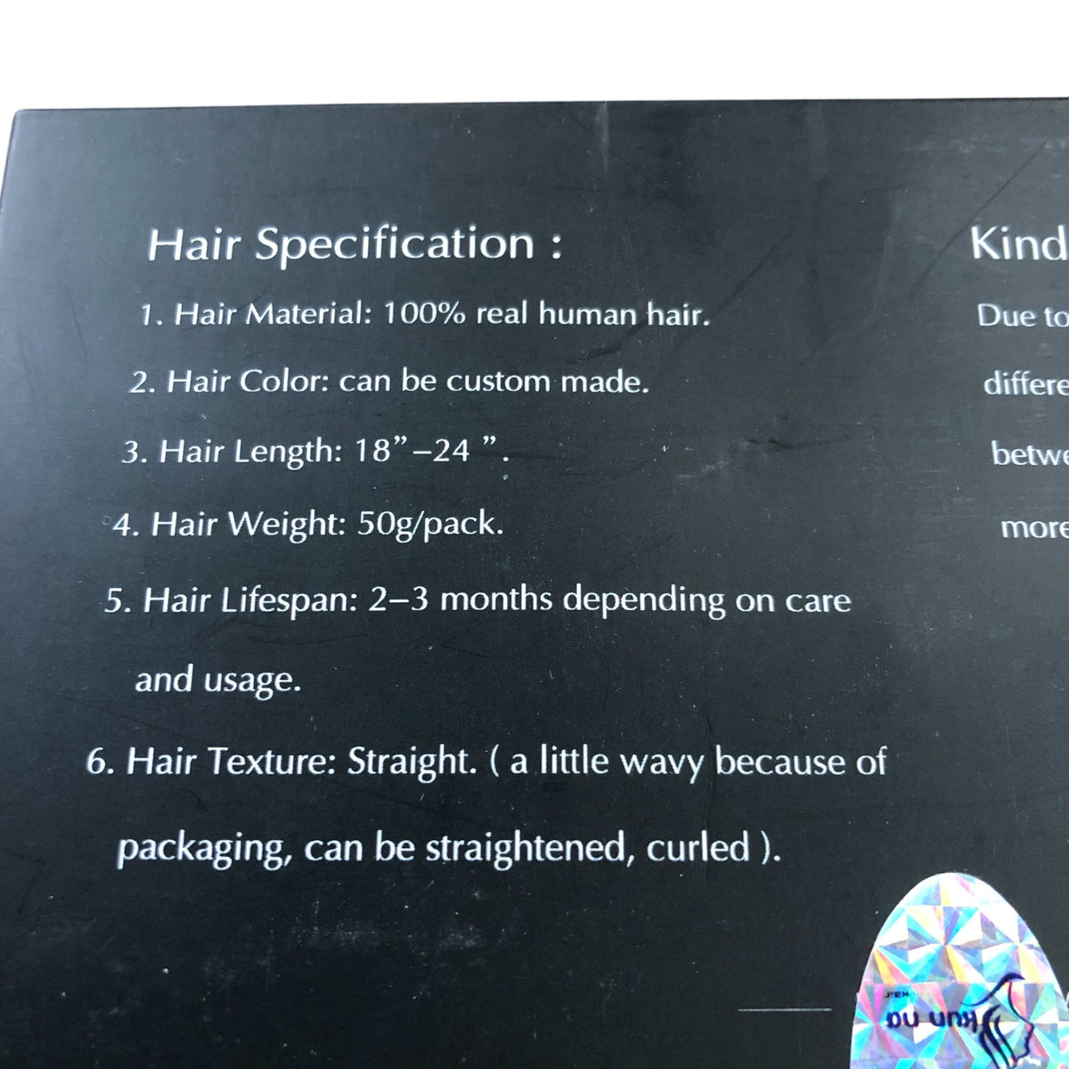 Kun Na Hair Extensions Micro Ring 20 Inch 1B# 100% Human Hair 0.5g Thick