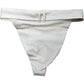 River Island Poolside Swim Briefs Cream Textured Design with Buckle Size 12