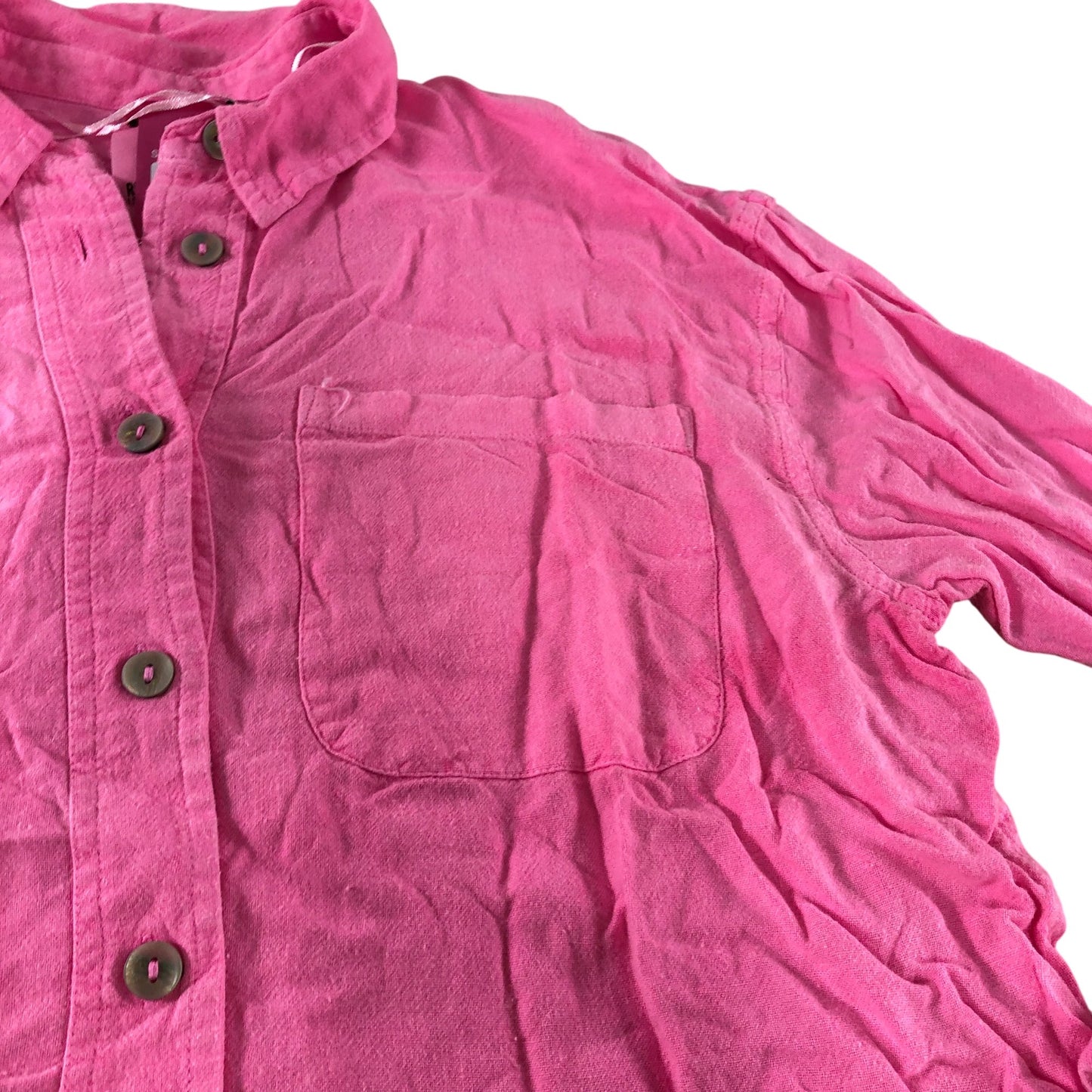 River Island Pink Button Up Shirt Medium Womens Long Sleeve Casual Top