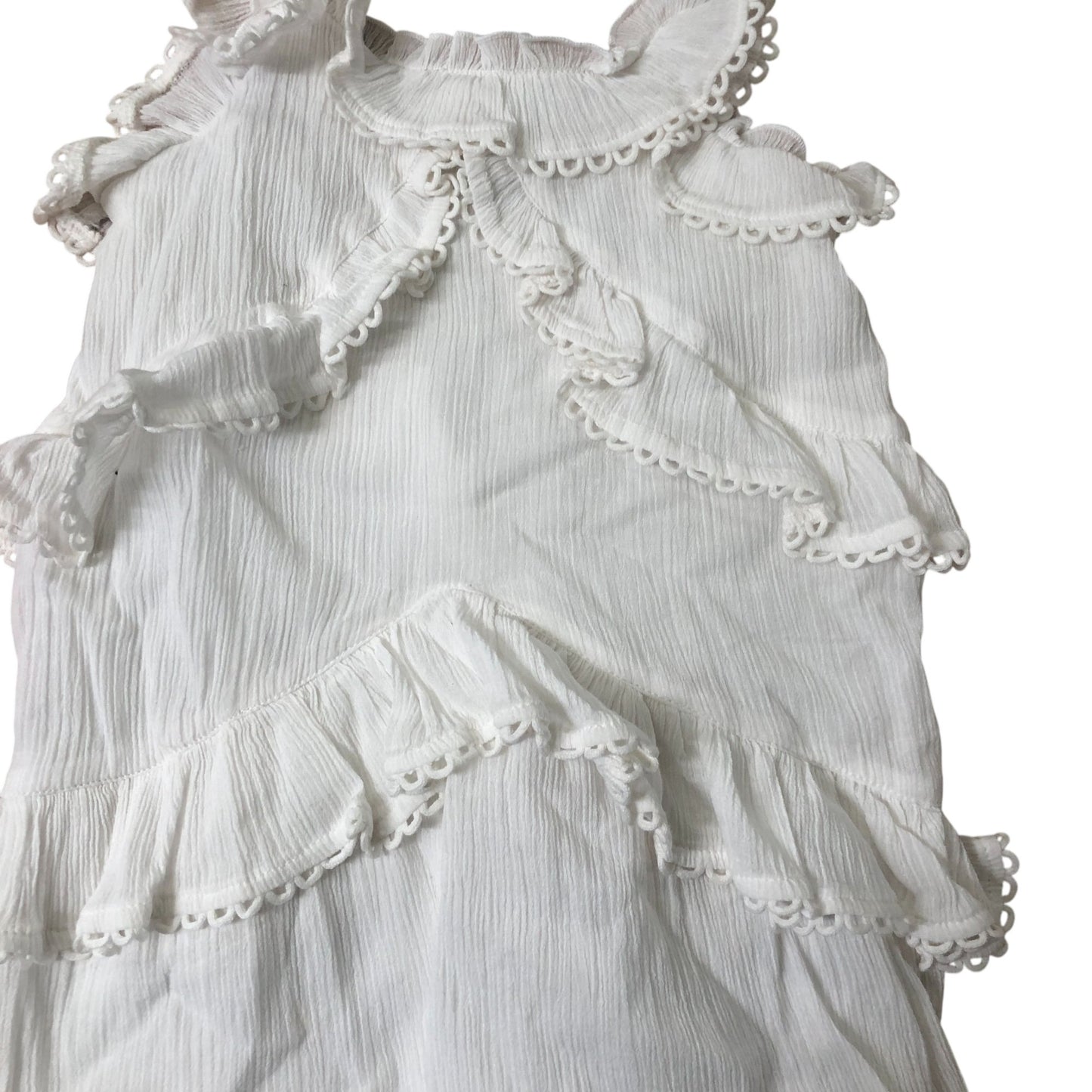 River Island Girls Frill Detail Dress White Summer Style Dress 6 Years