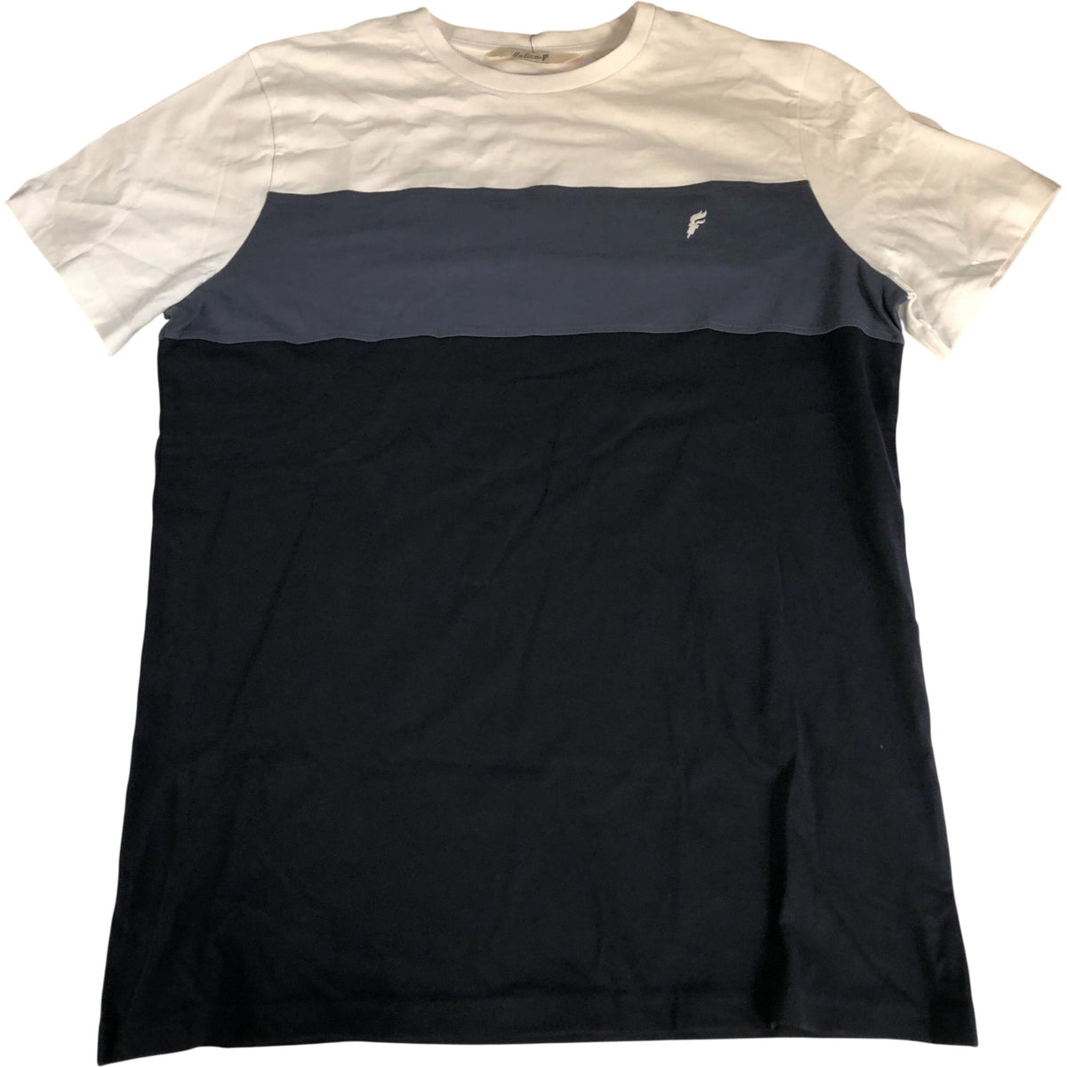 Onfire Colour Block T Shirt M Men's Casual Cotton Short Sleeve Tee Navy