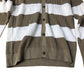 River Island Striped Cardigan Size Medium Men’s Cotton Blend Button Up Khaki