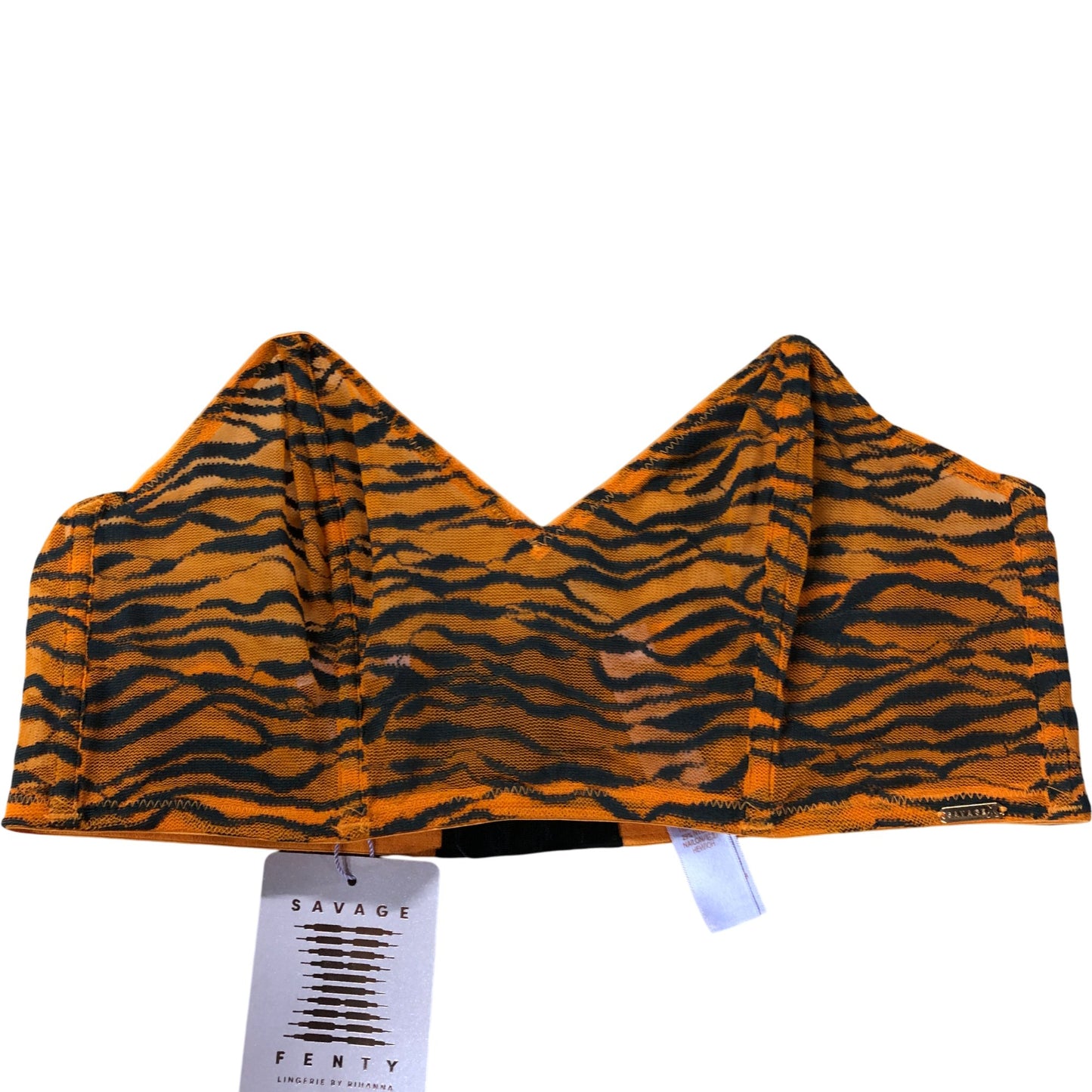 Savage X Fenty Medium Tiger Print Crop Bra Women's Lingerie New with Tags