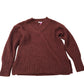 Sweater Women's V Neck Ribbed Knit Rust Colour UK10