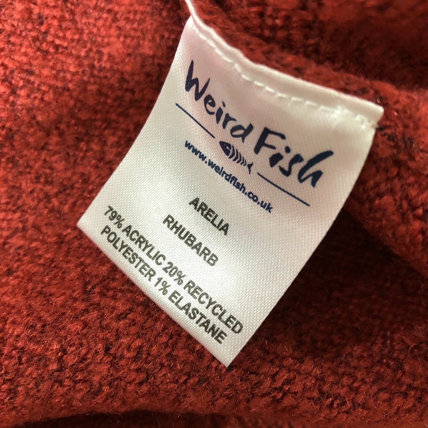 Weird Fish Sweater UK6 Women's Red Fair Isle Pattern Knit Top Style Warm