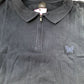 River Island Zip Polo Shirt 5XL Men's Short Sleeve Cotton Black Casual Wear